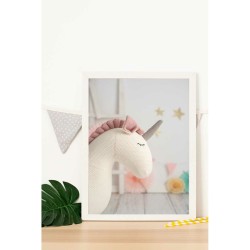 Cuadro Crochetts Multicolor Madera MDF Unicornio 33 x 43 x 2 cm