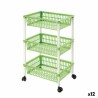 Carrito Verdulero Tontarelli Mito 3 Plu00e1stico Verde 40 x 29 x 62 cm (12 Unidades)