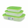 Set de 3 Fiambreras Tontarelli Family Verde Rectangular 29,6 x 19,8 x 7,7 cm (20 Unidades)