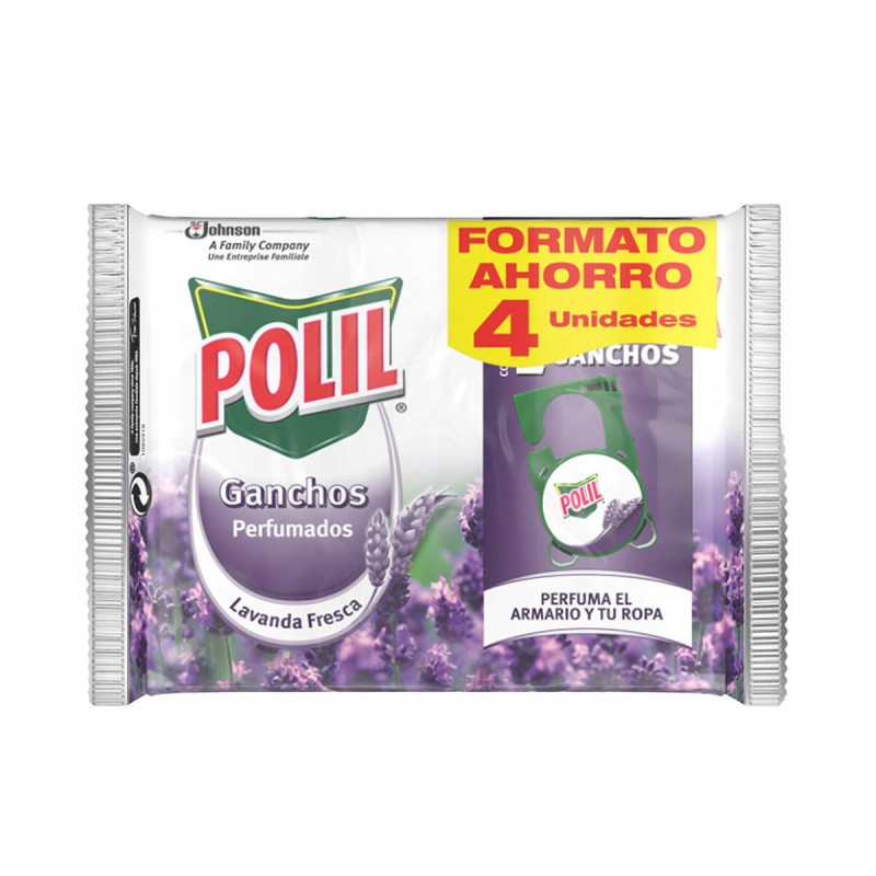 Antipolillas Polil  Colgador Lavanda 4 Unidades