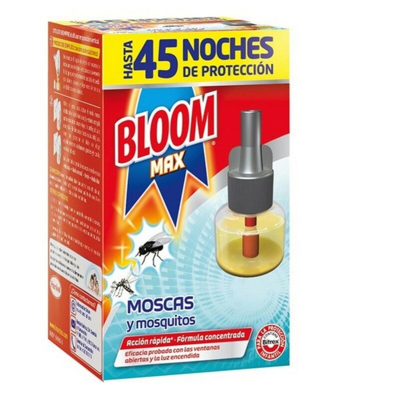 Antimosquitos Eléctrico Bloom Bloom Max Moscas Mosquitos 45 Noches 1 unidad 18 ml