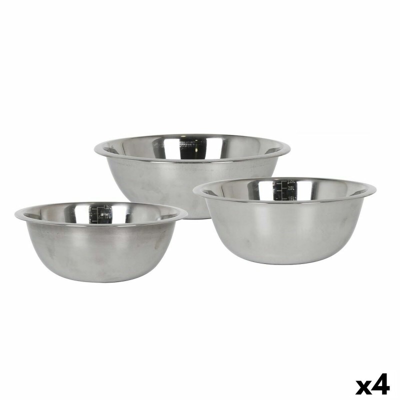 Set de Cuencos Quttin  3 Piezas Metal 28 cm (3 Piezas) (4 Unidades)