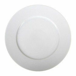 Plato Llano La Mediterru00e1nea Saler Porcelana Blanco (12 Unidades) (u00d8 25 cm)