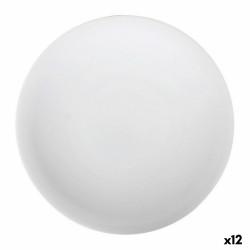 Plato Llano La Mediterru00e1nea Marina Porcelana Blanco (12 Unidades) (u00d8 25 cm)