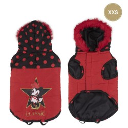 Abrigo para Perro Minnie Mouse Negro Rojo XXS