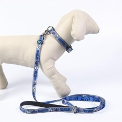 Correa para Perro Stitch Gris Azul M