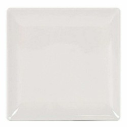 Plato Llano La Mediterru00e1nea Elite Gres Marfil 21 x 21 x 2 cm (6 Unidades) (21 cm)