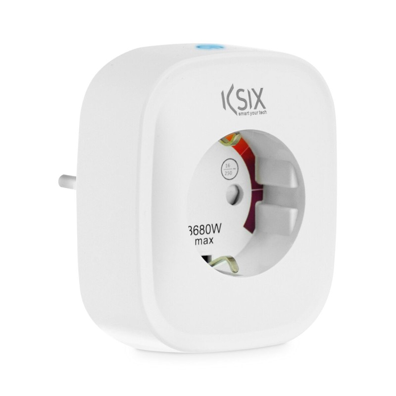 Enchufe Inteligente KSIX Smart Energy Slim WIFI 250V Blanco