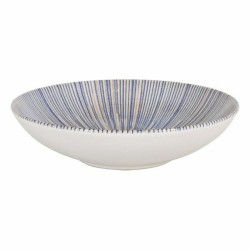 Plato Hondo La Mediterru00e1nea Irys Porcelana (12 Unidades) (u00f8 21 x 5,3 cm)