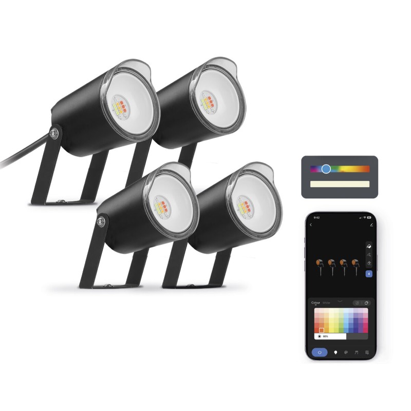 Foco LED KSIX SmartLED Negro (3000K)