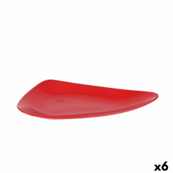 Bandeja de Aperitivos Ceru00e1mica Rojo 31 x 18 x 4 cm (6 Unidades)