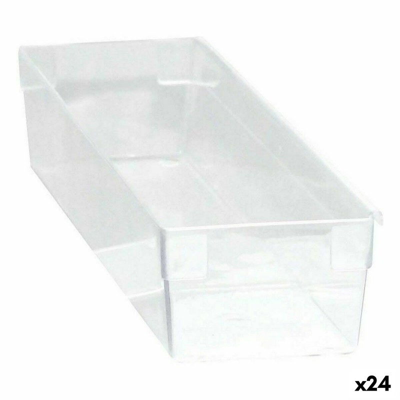 Caja Multiusos Modular Transparente 22,5 x 8 x 5,3 cm (24 Unidades)