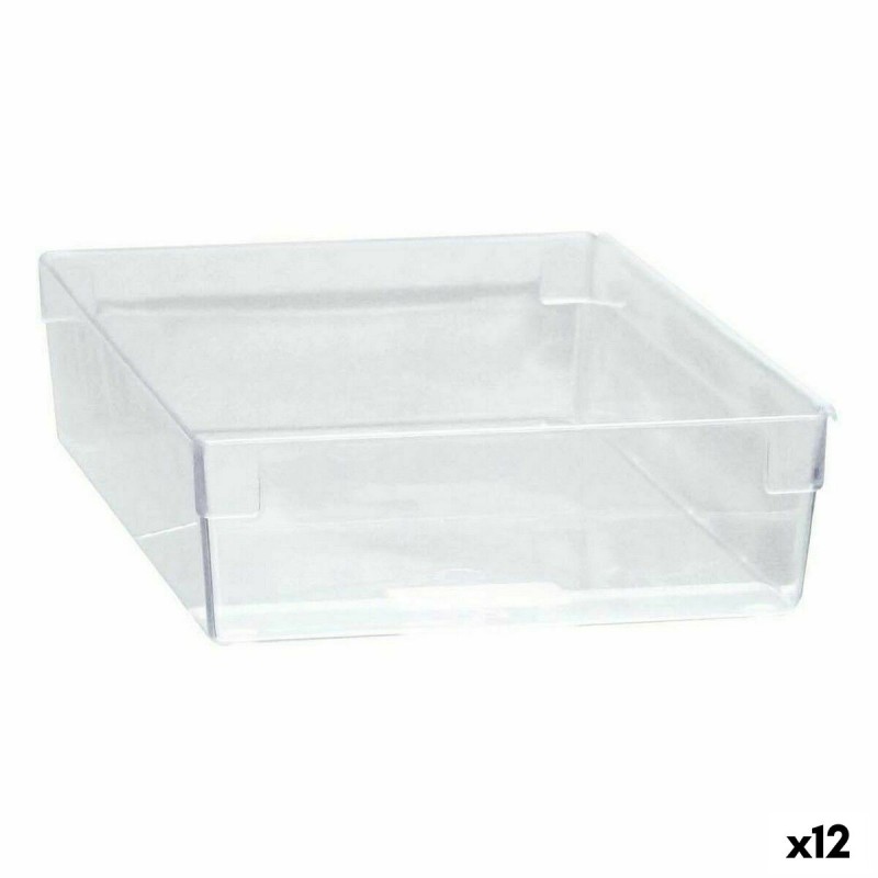 Caja Multiusos  Modular Transparente 22,5 x 15,5 x 5,3 cm (12 Unidades)