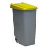 Cubo de Basura con Ruedas Denox 85 L Amarillo 58 x 41 x 76 cm