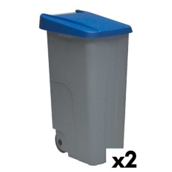 Cubo de Basura con Ruedas Denox 85 L Azul 58 x 41 x 76 cm