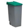 Cubo de Basura con Ruedas Denox 85 L Verde 58 x 41 x 76 cm