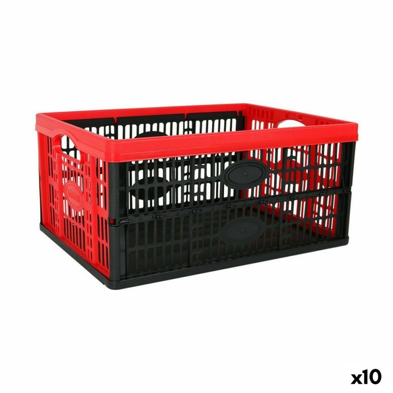 Caja Plegable con Asas Tontarelli Voilà Rojo 47,5 x 35 x 23,6 cm (10 Unidades)