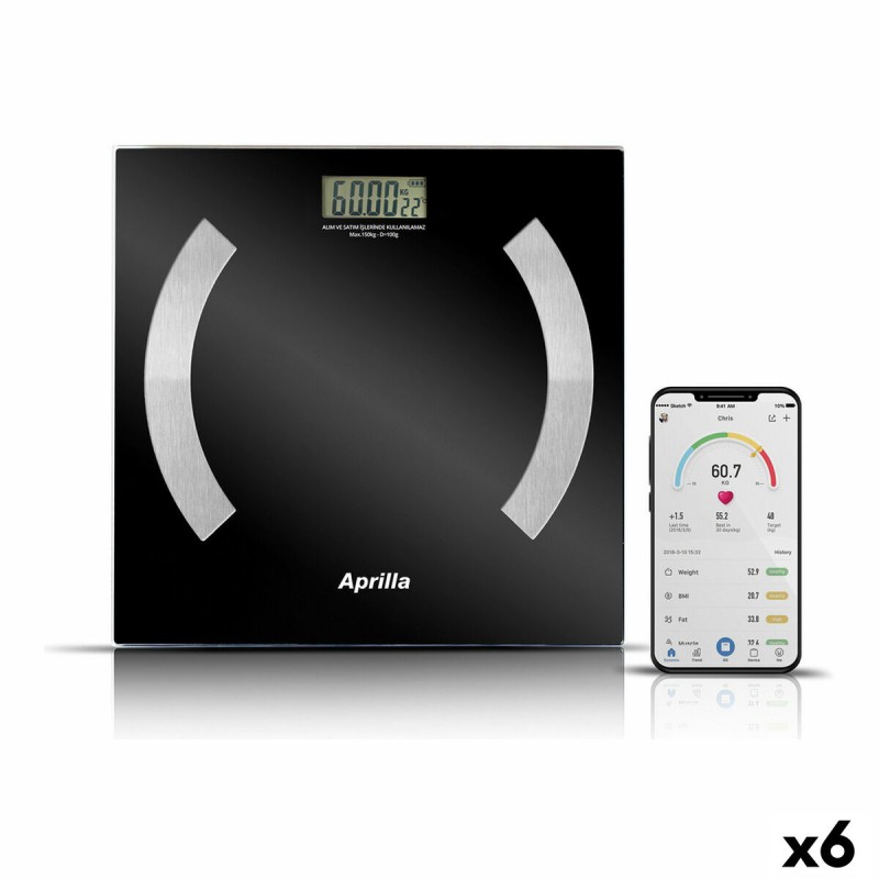 Báscula Digital con Bluetooth Aprilla (6 Unidades)