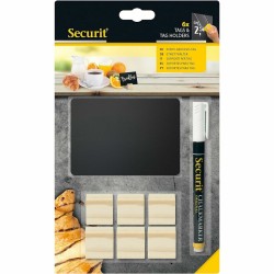 Pizarra Securit  Con soporte Set 9 x 10,5 cm 6 Unidades