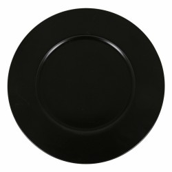 Bajo Plato Inde Neat Negro Porcelana u00d8 32 cm (6 Unidades)