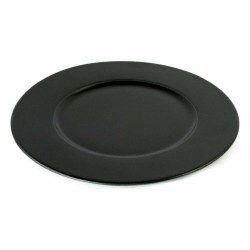 Plato Llano Viejo Valle Neat Negro Porcelana u00d8 28 cm (6 Unidades)