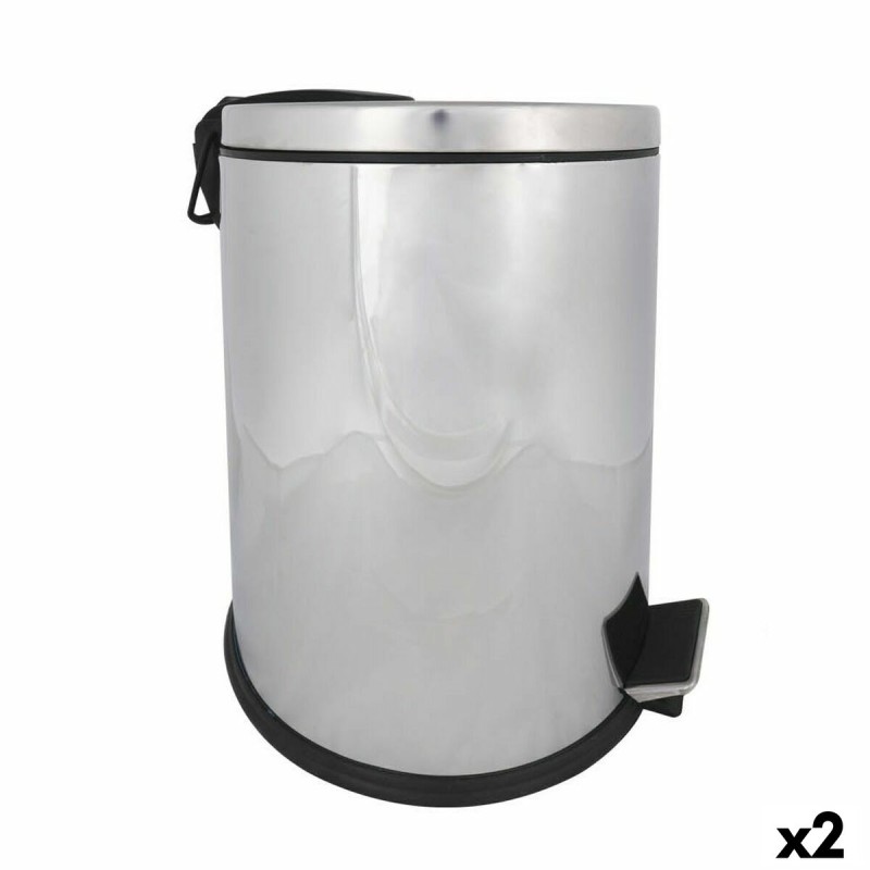 Cubo de basura Confortime Plateado 30 L (2 Unidades)