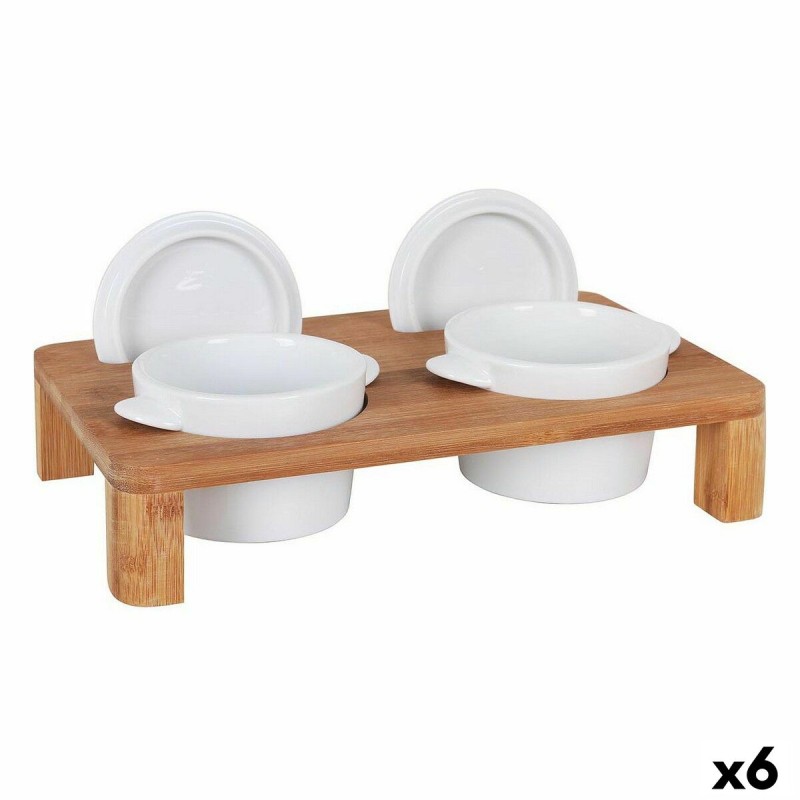 Soporte Inde Cazuela x 2 Bambu00fa Porcelana 29 x 18 x 6 cm (6 Unidades)