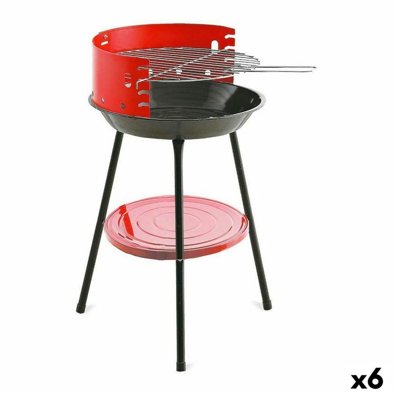 Barbacoa Algon Rojo Parrilla 36 x 36 x 55 cm