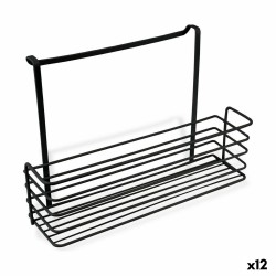 Organizador para Armario de Cocina Confortime Negro 34 x 9,5 x 22 cm (12 Unidades)