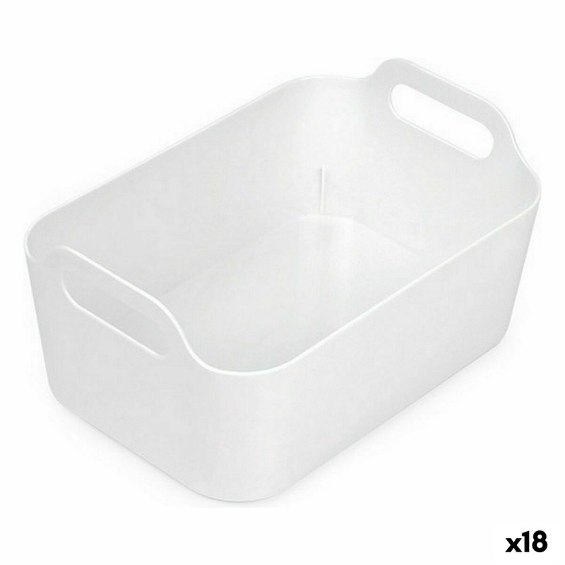 Cesta Multiusos Confortime Blanco 24 x 16,7 x 11,2 cm (18 Unidades)