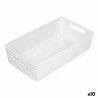 Cesta Multiusos Confortime Blanco 38 x 22 x 9,5 cm (10 Unidades)