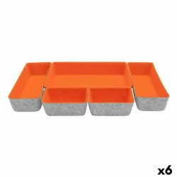 Juego de Cestas Confortime 5 Piezas Fieltro 27,5 x 20 x 5,3 cm (5 Piezas) (6 Unidades)