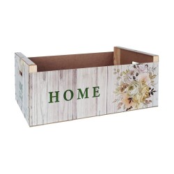 Caja de Almacenaje Confortime Sweet Home Multicolor Madera Flores 58 x 39 x 21 cm (3 Unidades)