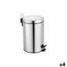 Cubo de Basura con Pedal Confortime Plateado 12 L (4 Unidades)