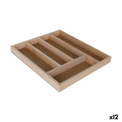 Organizador para Cubiertos Quttin Madera 33 x 28 x 3,5 cm (12 Unidades)