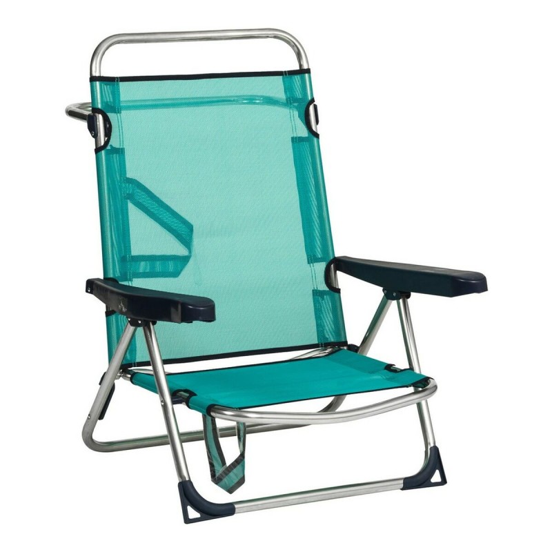 Silla de Playa Alco Aluminio Multiposición Plegable Verde 62 x 82 x 65 cm (62 x 82 x 65 cm)