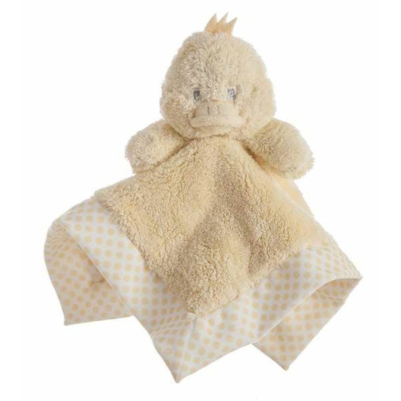 Doudou  doble capa 30 x 30 cm Lunares Amarillo