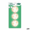 Moldes para Magdalenas Algon Flor Amarilla Desechables (75 Piezas) (24 Unidades)