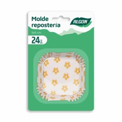 Moldes para Magdalenas Algon Flor Amarilla Desechables (24 Piezas) (24 Unidades)