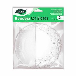 Base para pastel Algon Blanco 16 x 16 x 1,5 cm Redonda (4 Piezas) (48 Unidades)