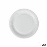 Set de Platos Algon Desechables Blanco Cartu00f3n 18 cm (36 Unidades)