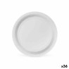 Set de Platos Algon 20 cm Desechables Blanco Cartu00f3n (36 Unidades)