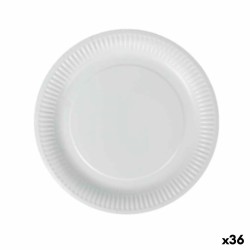 Set de Platos Algon Desechables Blanco Cartu00f3n 23 cm (36 Unidades)