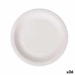 Set de Platos Algon Desechables Blanco Cartu00f3n 28 cm (36 Unidades)