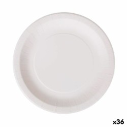 Set de Platos Algon Desechables Blanco Cartu00f3n 28 cm (36 Unidades)