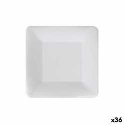 Set de Platos Algon Desechables Blanco Cartu00f3n Cuadrado 18 cm (36 Unidades)