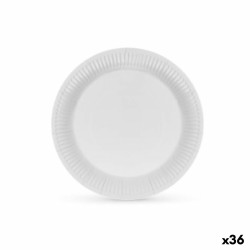 Set de Platos Algon Cartu00f3n Desechables Blanco (36 Unidades)