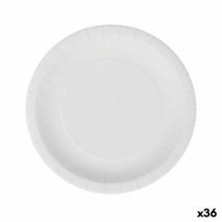 Set de Platos Algon Desechables Blanco Cartu00f3n 20 cm (36 Unidades)