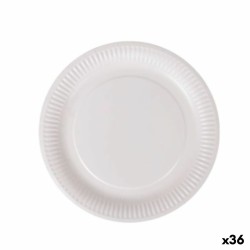 Set de Platos Algon Desechables Blanco Cartu00f3n 23 cm (36 Unidades)