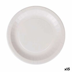 Set de Platos Algon Desechables Blanco Cartu00f3n 28 cm (15 Unidades)